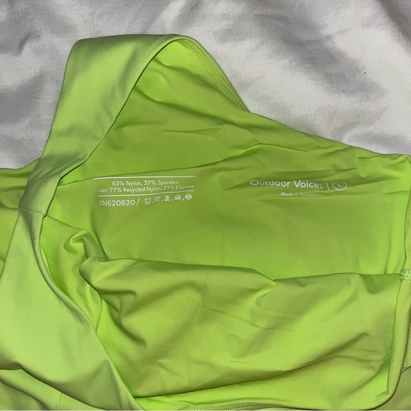 NWT Outdoor Voices One Shoulder Dress Lined Honeydew - Picture 2 of 4